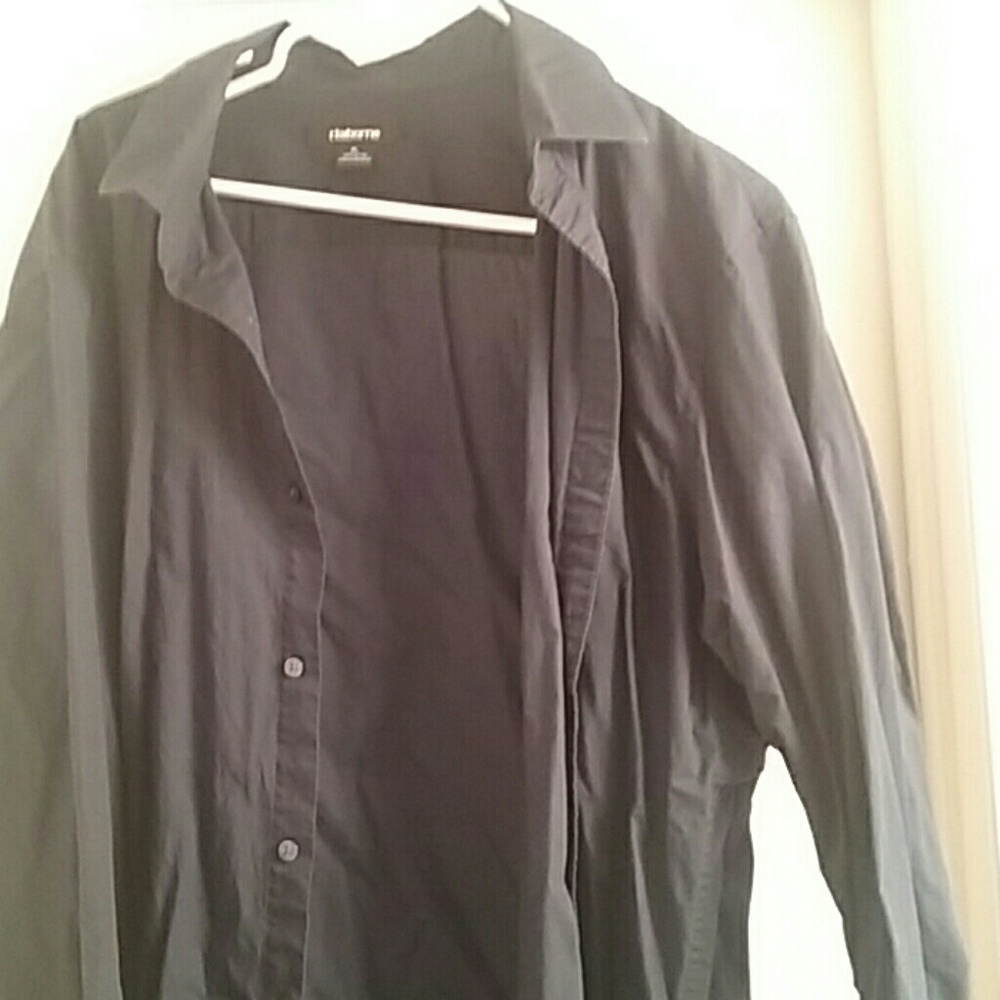 Woman's button down shirt Navy blue